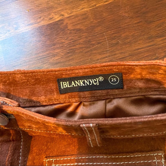 **BOGO Free** Blank NYC Genuine Leather Retro Skirt with Pockets - Picture 6 of 8